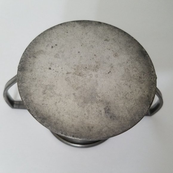 Vintage Cream and Sugar Set Marked Priscilla Pewter 4056 Art Deco - Picture 7 of 9